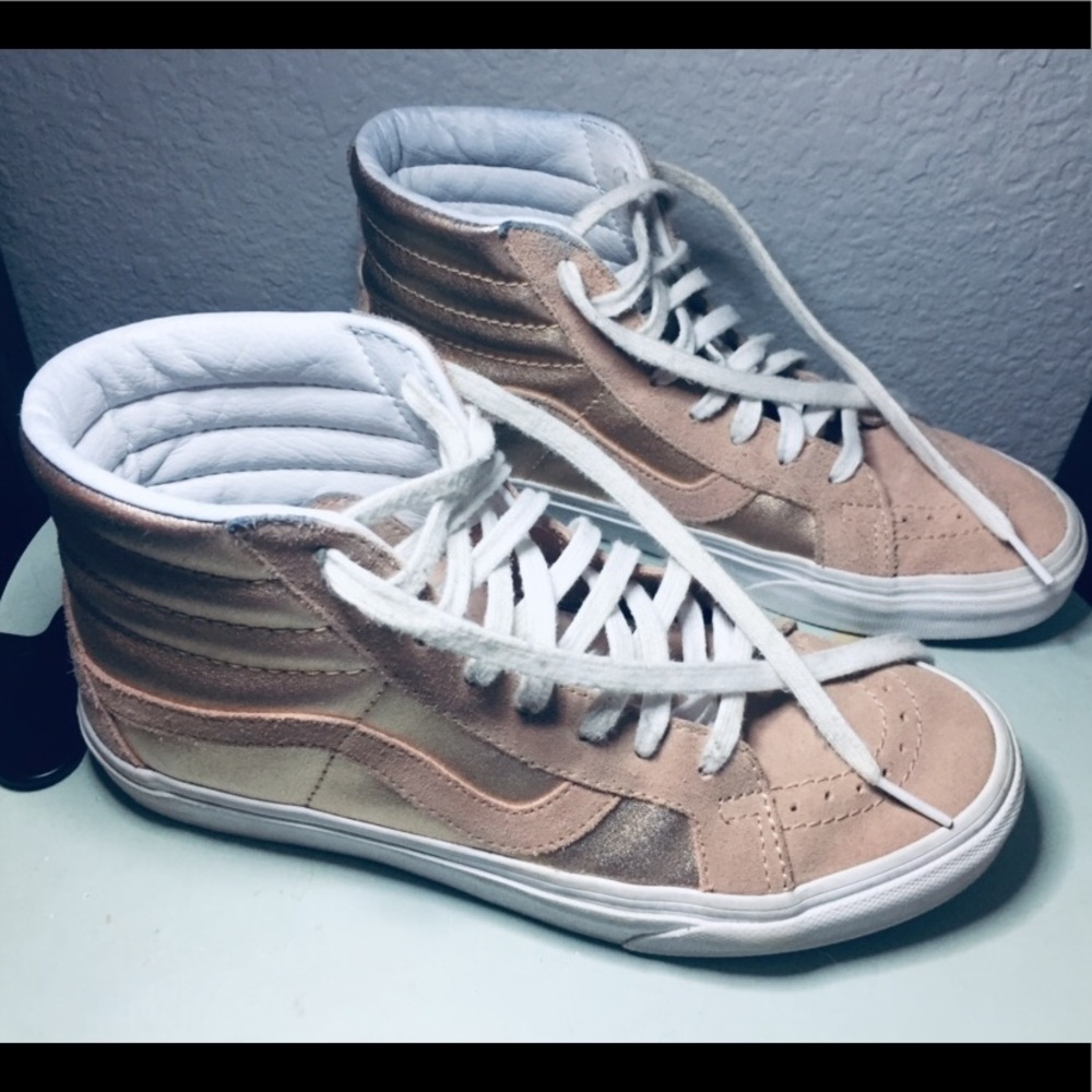 Rose gold High Top Vans